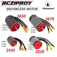 RCZIPROY RC 3650 3670 2838 2430 Brushless Motor Waterproof Motor for 1/8 1/10 RC Racing Dirt Bike Crawling Vehicle Boat