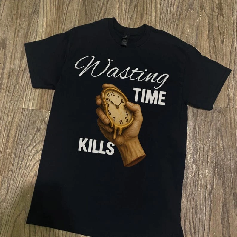 Time T Shirt Vintage Loose Oversized Unisex T-shirt Trendy Cotton Harajuku high quality Comfortable hot product Couples Classic