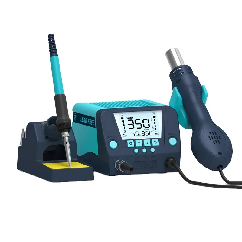 

Bakon BK881 Lead-Free Iron Soldering 560W 2 in 1 Hot Air De-Soldering Station for Mobile Phone Rework