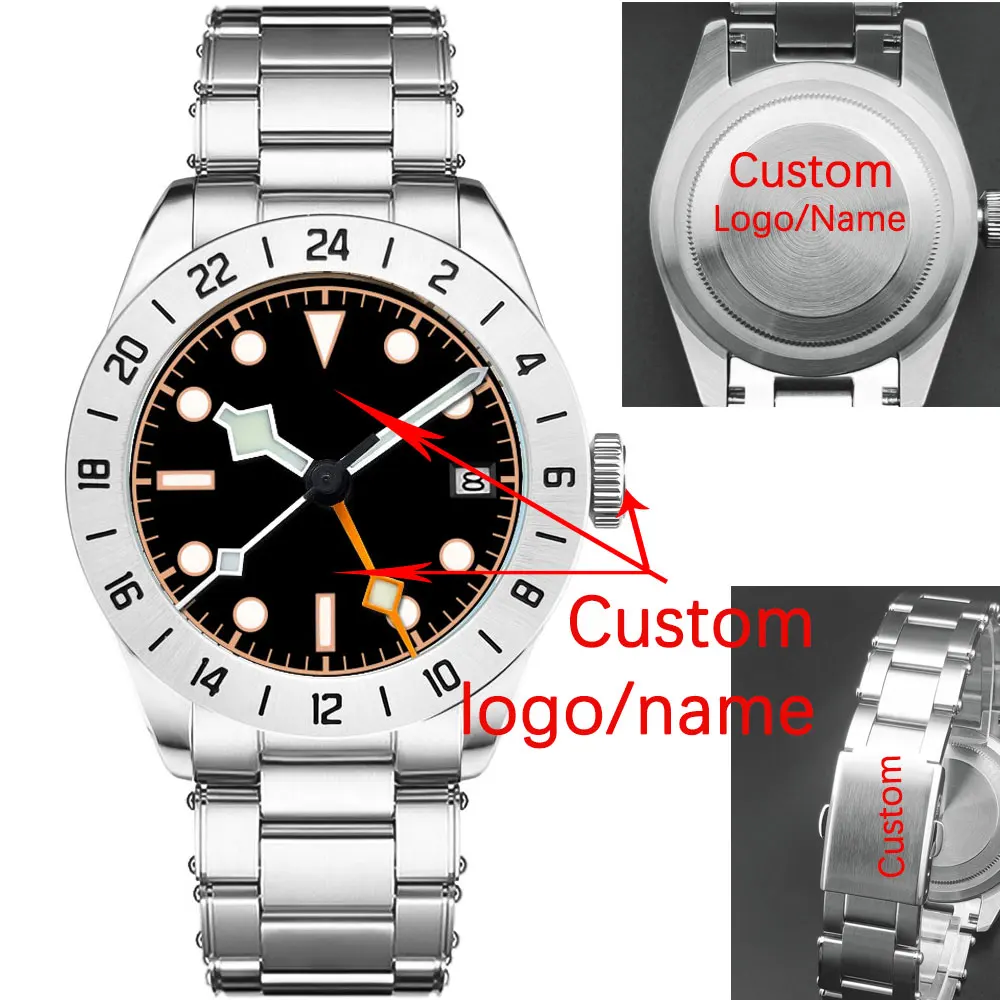 Custom 39mm Men Watch Corgeut Dial NH34 Automatic Mechanical Skyblue white black relogio masculino Sapphire Glass wristwatch