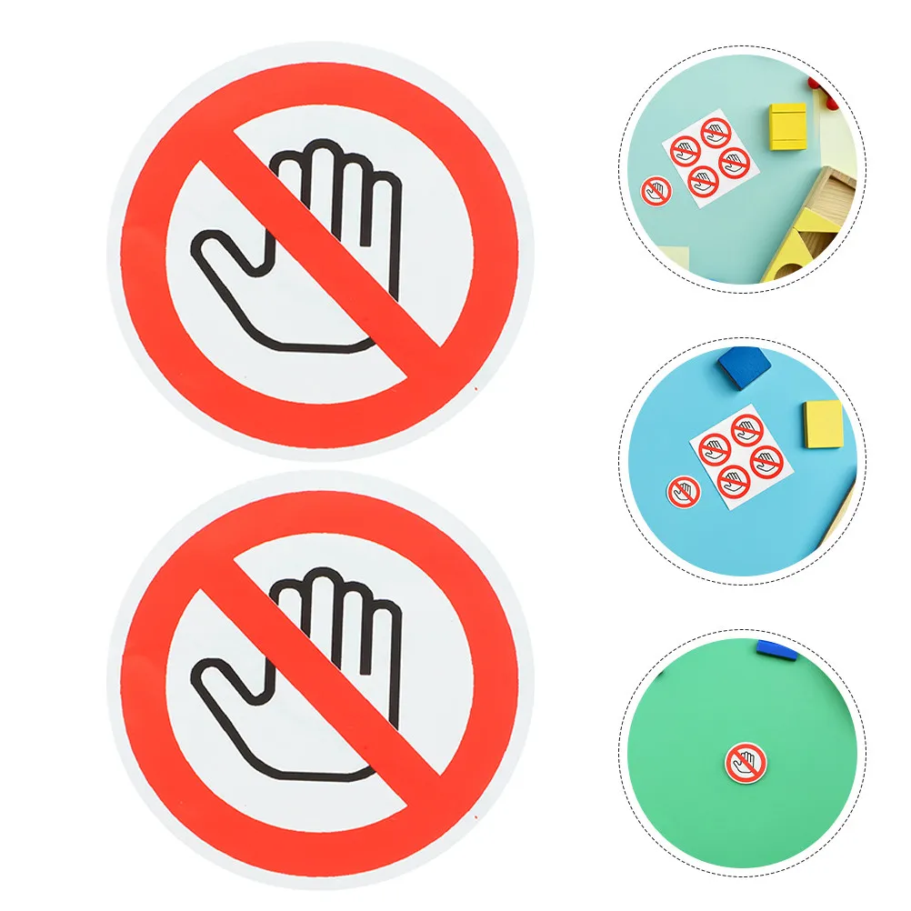15Pcs Do Not Touch Safety Stickers Self-Adhesive Warning Labels for Industrial Equipment Factories Warehouses Warning Stickers