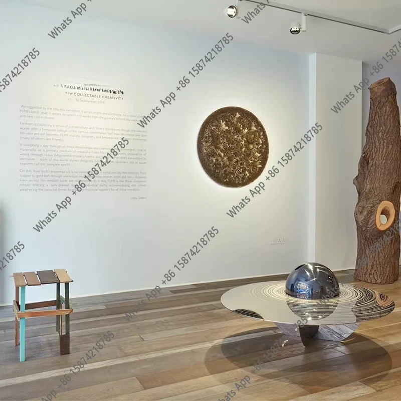 

Uu /designer Coffee Table/Italian Minimalist Sales Office Reception Area Negotiation Sofa Metal Planet Coffee Table