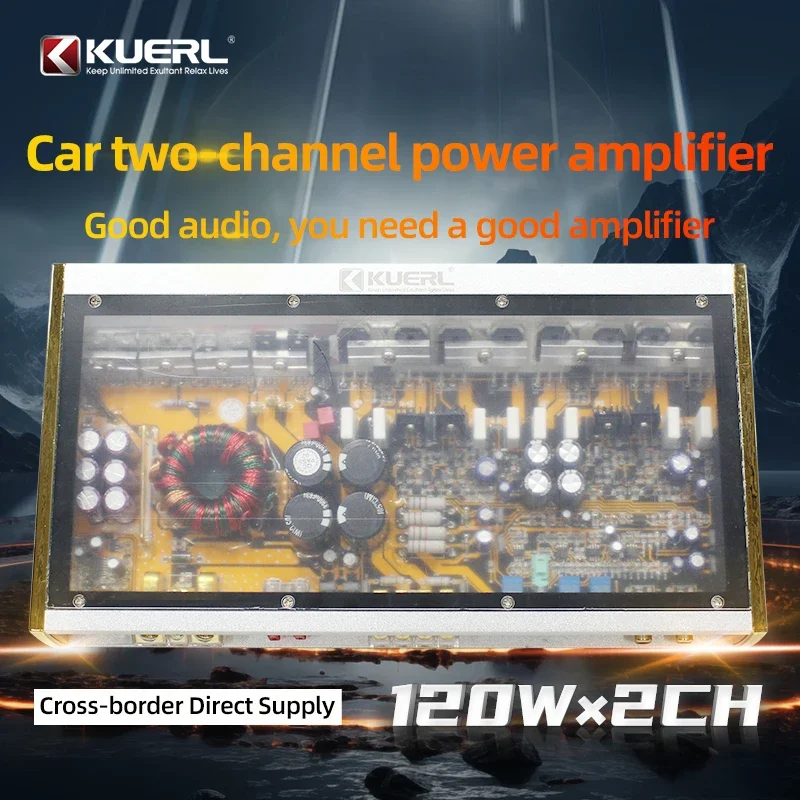 Manufacturer Direct Sales Big Power Class AB Car Audio Subwoofer Amplifier 2-Channel Aluminium Sound System