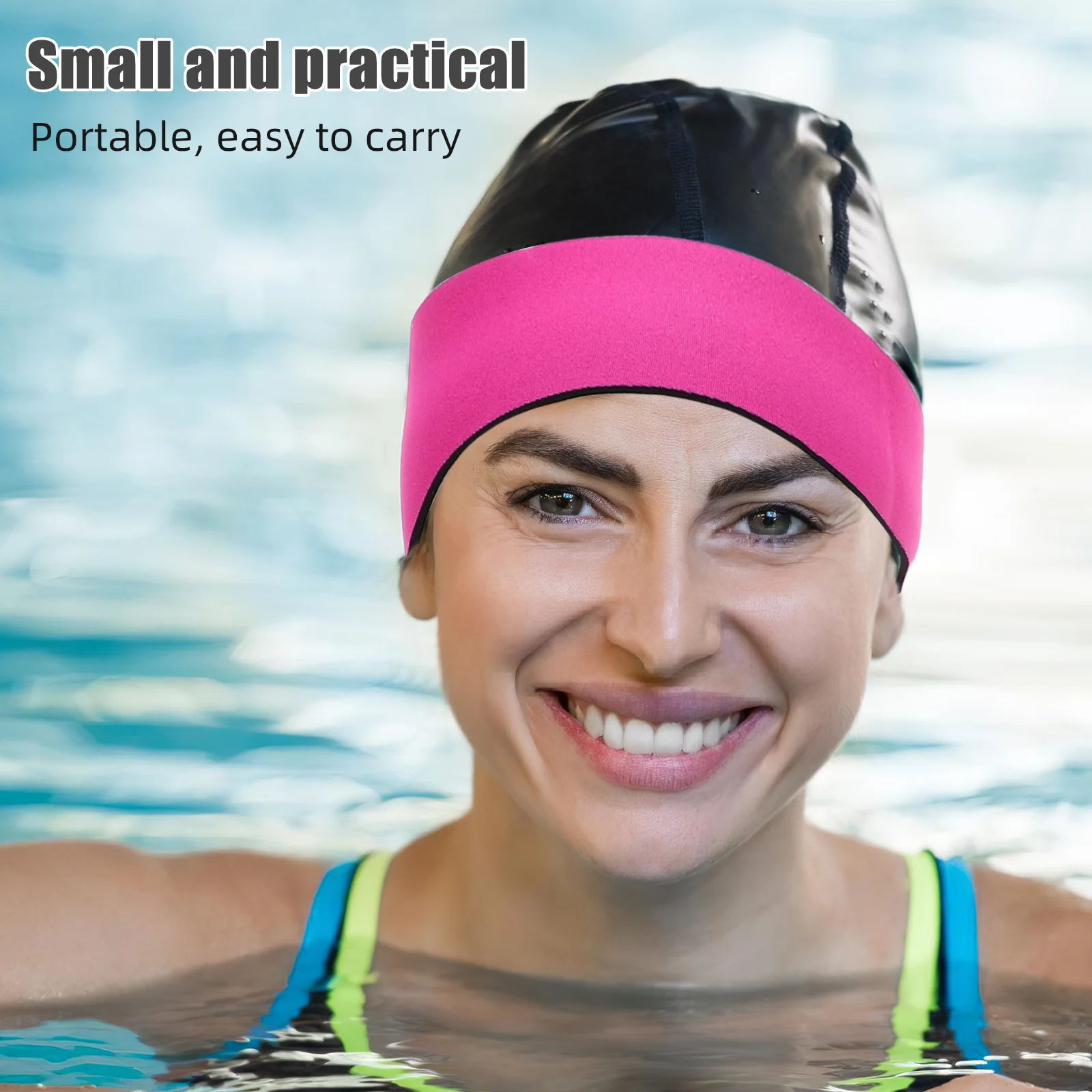 

2Pcs Waterproof Ear Protection Headband Swimming Ear Band Caps Swim Sports Comfortable Practical Use