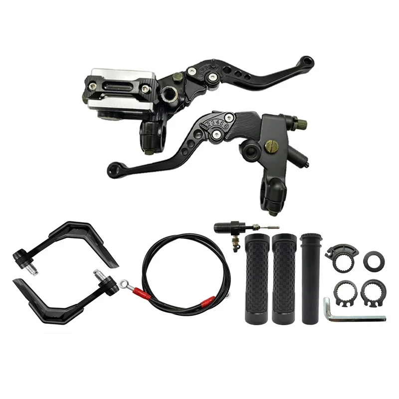 High Performance CNC Machined Front Brake Caliper Pump and Clutch Handle Assembly Kit Adjustable Levers for Motorcycle Upgrade