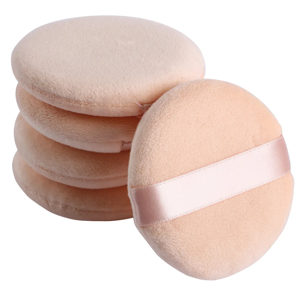 5PCS/lot Women Facial Face Body Beauty Flawless Smooth Cosmetic Foundation Powder Puff Makeup Sponge Puff Size: 8cm*2cm