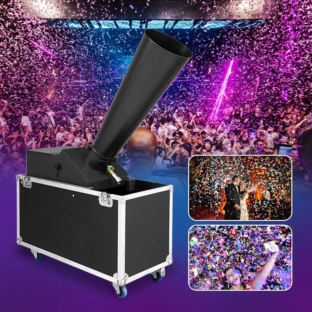 Co2 Confetti Blaster Cannon Machine Confetti Machine Shooter DMX512 Mini Rainbow Machine Stage Special Effect Wedding Concert ﻿