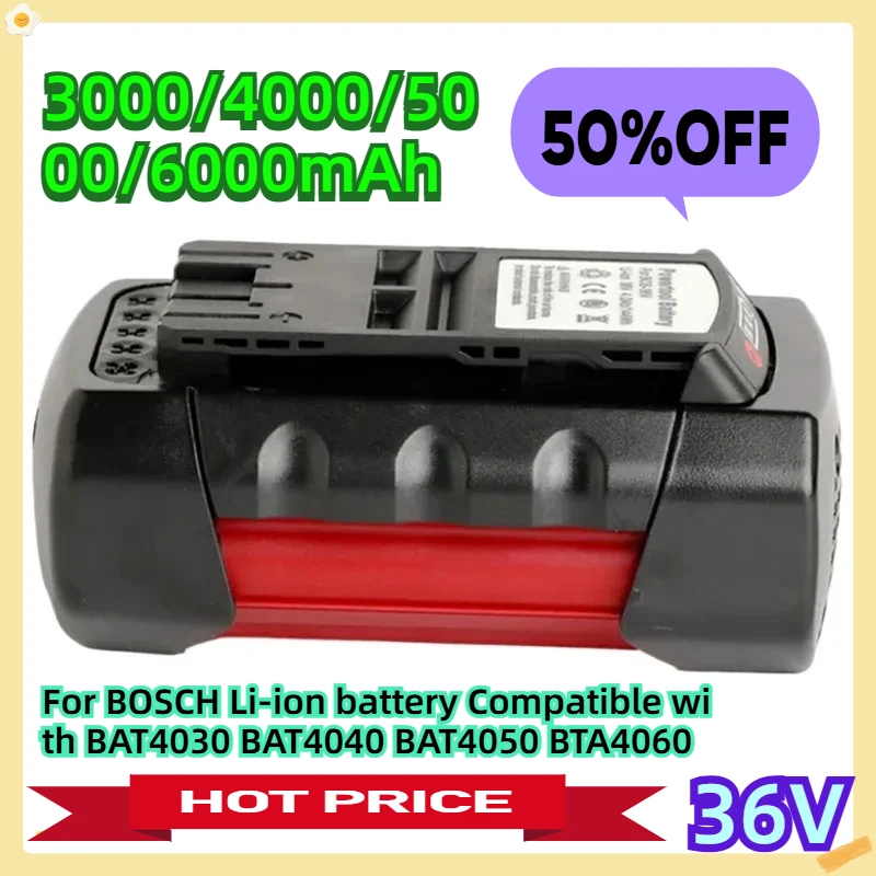 

Для литий-ионного аккумулятора BOSCH, совместимого с BAT4030 BAT4040 BAT4050 BTA4060 36 В 6,0 Ач