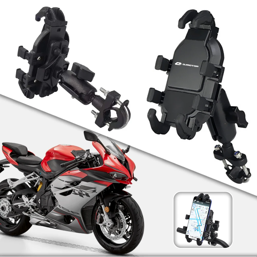 

Motorcycle Phone Mount Anti-Shake 360° Rotation Handlebar Holder For QJ QJMOTO SRT SRT800 750 SRT800X 750X SRT550SX 600SX