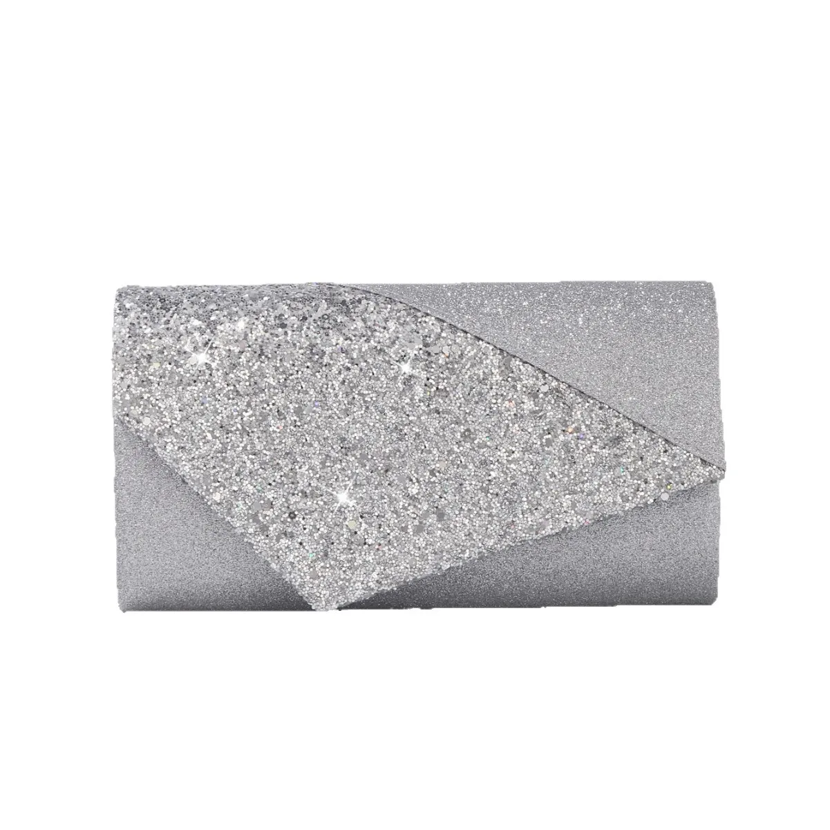 

Вечерний клатч с серебряным блеском — блестящая сумочка-конверт для женщин, идеально подходит для вечеринок, галасов и официальных мероприятий