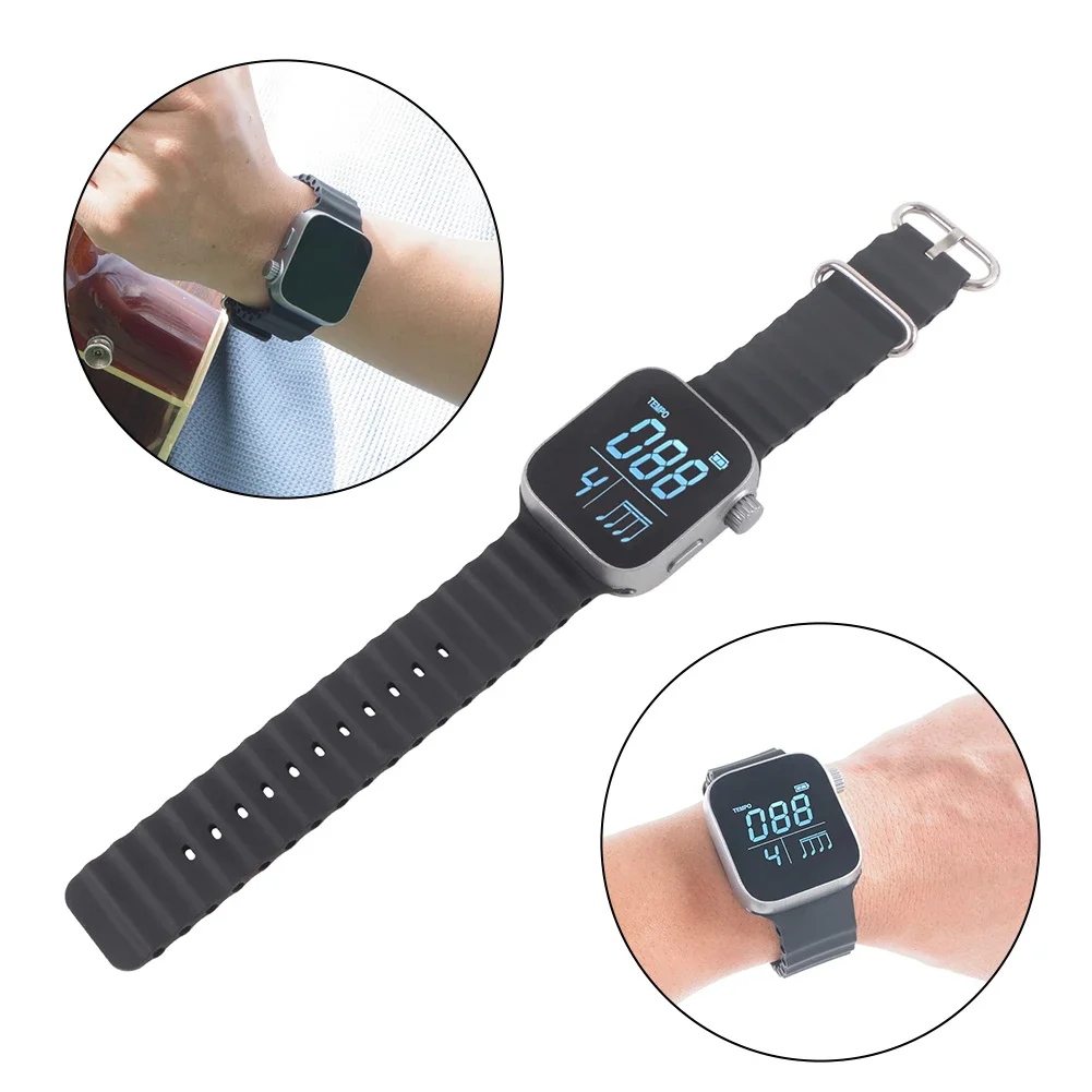 

Розвиток ритмических привычек Цифровой вибрационный метроном, улучшающий ритм-предприятие для практики ритми-инструмента