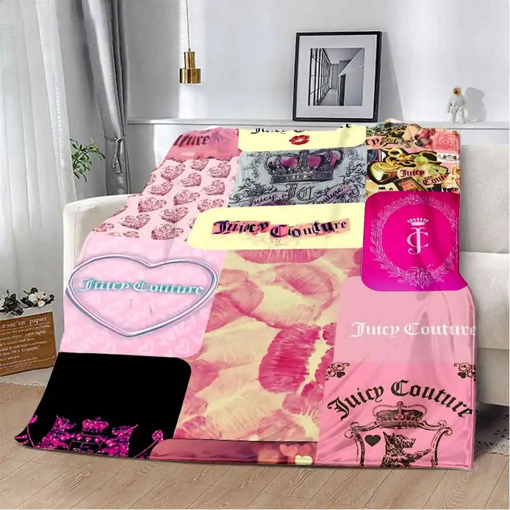 Printed Blanket Picnic Blankets Warm Fashion J-juicy-couture Blanket Soft and Comfortable Blanket Home Travel Birthday Gift