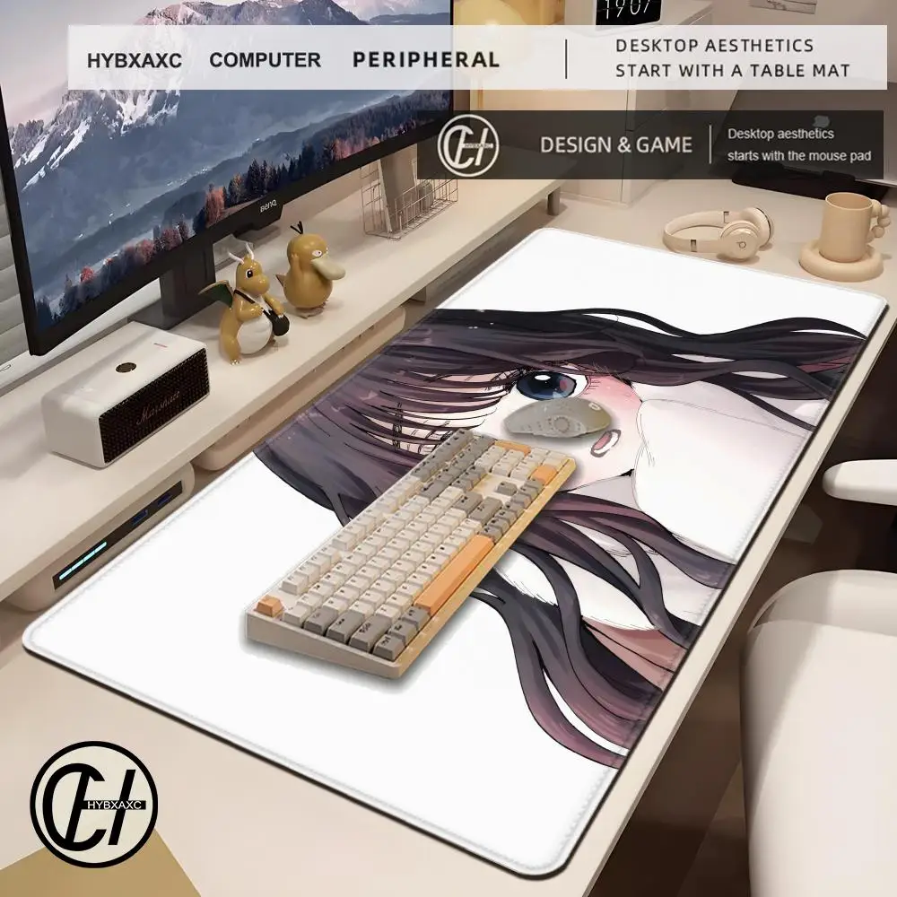 Hot Anime The F-ragrant F-lower B-looms with D-ignity R-ubber Mouse Pad Cute Kawii Girl Kaoruko Waguri HD Desk Mat Gamer Keyboar