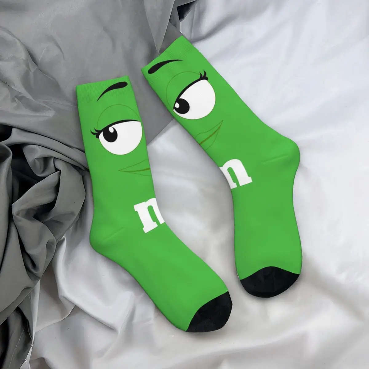 Green M Beans Men and Women printing Socks,fashion Applicable throughout the year Dressing Gift