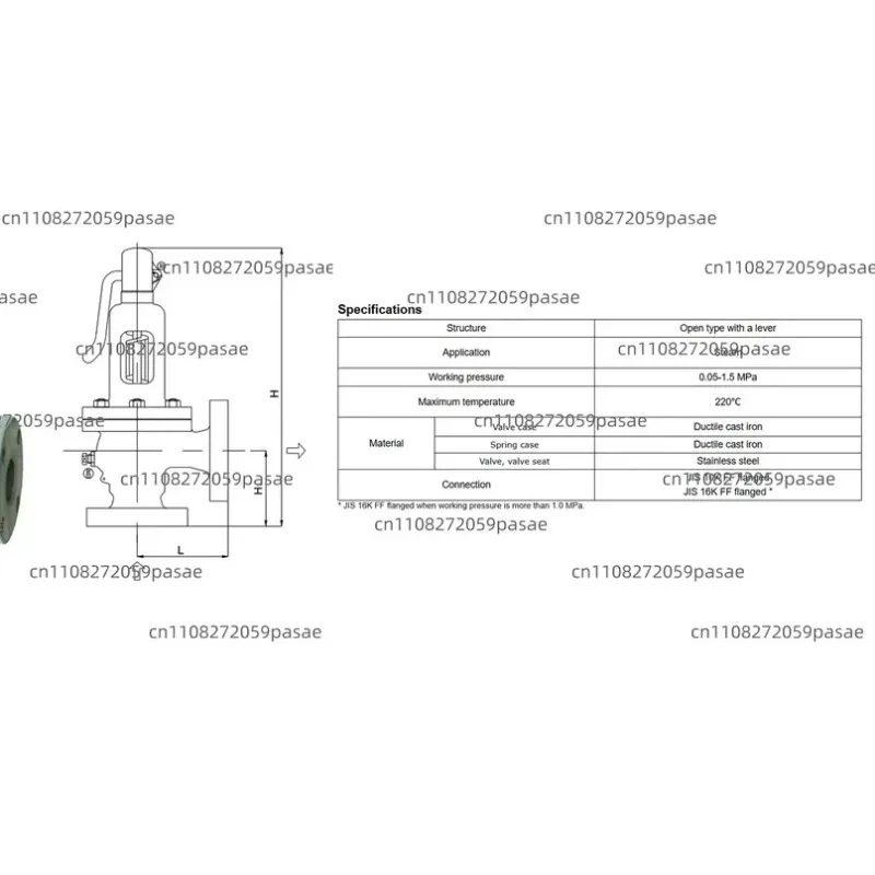 

Suitable for AL-5 Ductile Iron Safety Valve