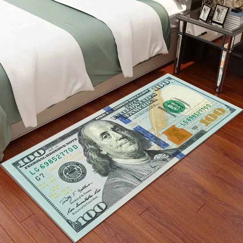 VIKAMA Kreativer langer Bettvorleger für Schlafzimmer, rechteckiger Teppich für Wohnzimmer, Eingangsbereich, Flur, Erkerfenster, rutschfeste Bodenmatte