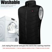 New S-4XL Intelligent Heated Vest 9 Areas Zone USB Electric Heated Vest Oversized Thermal Heated Jacket Winter