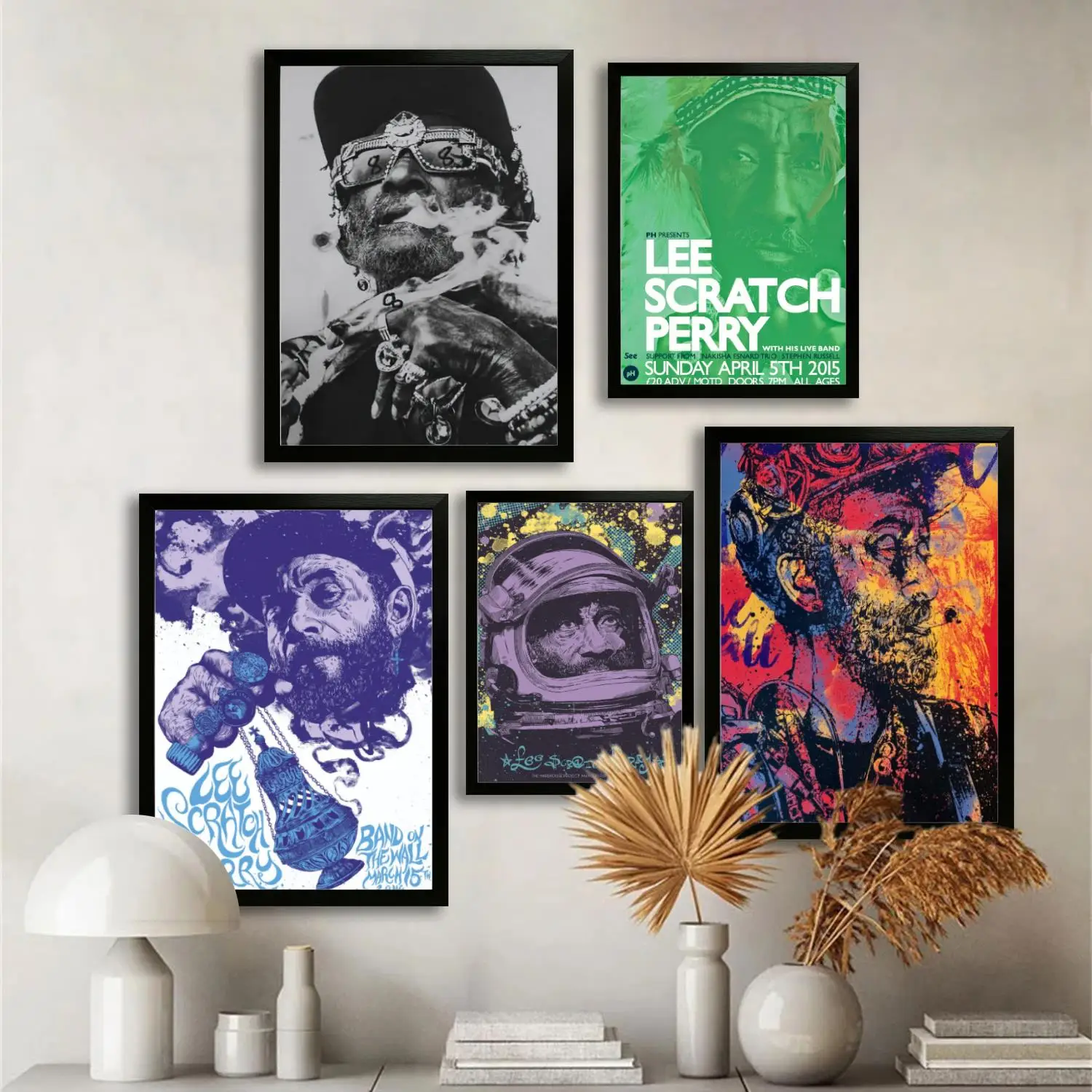 Póster artístico en lienzo de lee scratch perry, arte de pared, impresión de imágenes, familia moderna, decoración de dormitorio, carteles, pintura decorativa