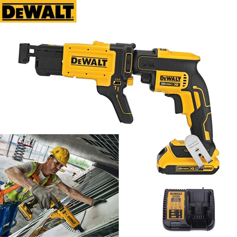 DEWAL DCF620 20V Cordless Brushless Drywall Screw Gun Power Tool 4400 RPM DCF6202 Collated Drywall Screw-Gun Magazine Attachment