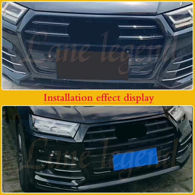 Hot Selling Front Bumper Mesh Hood Grill black Grille for Audi Q5 Q5L 2018 2019 2020 ABS Bumper Grill For SQ5 Style