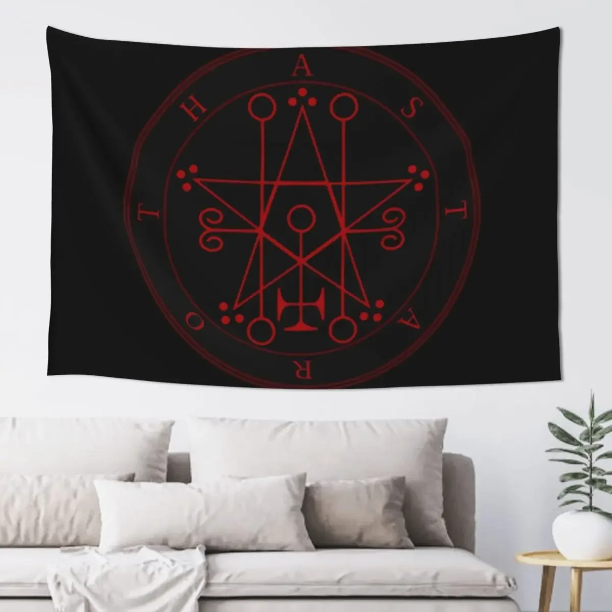 Sigil of Astaroth Tapestry Aesthetics For Room Room Decoration Korean Style Living Room Decoration Tapestry