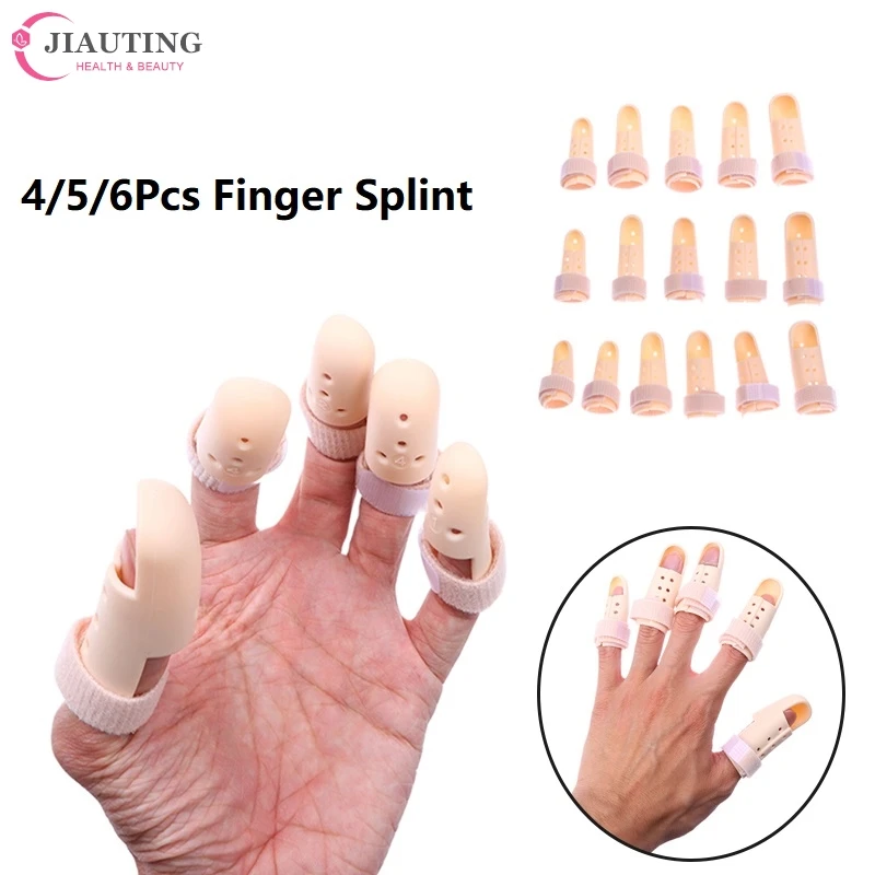 4/5/6Pc Finger Splint Brace Adjustable Finger Support Protector For Finger Arthritis Joint Finger Injury Brace Pain Relief Brace