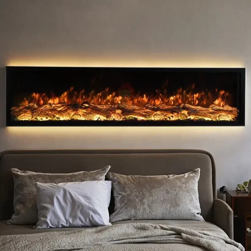 100cm Economical Customized Indoor Insert Fire Place Wall Mounted Decorative Smart Home Hotel Office Electric Fireplace