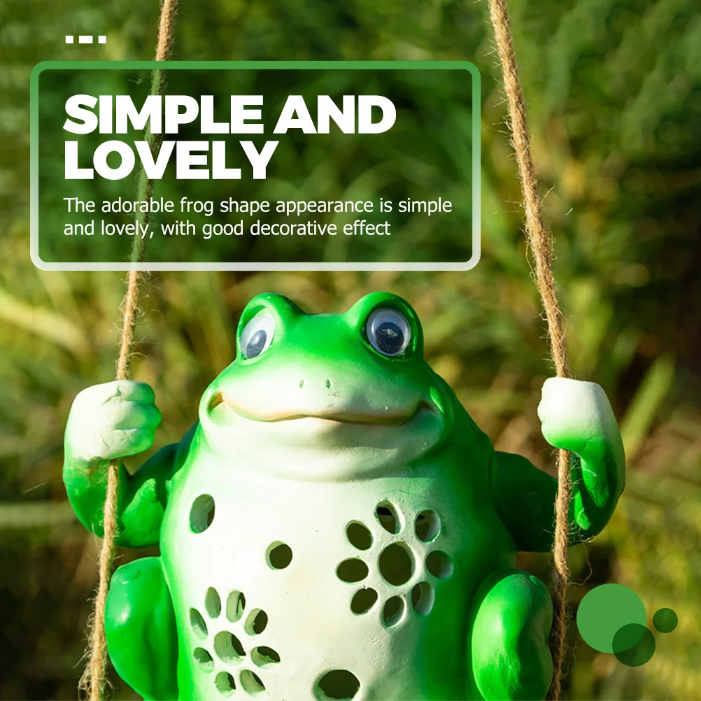 

1pc Solar Light Garden Decoration Hanging Frog Shaped Resin Outdoor Solar Lights Lamp For Yard Party Decorative Lighting
