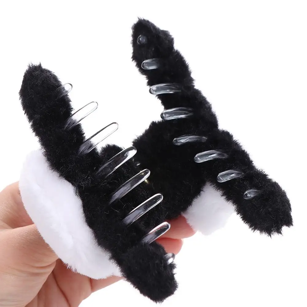 Elegant Panda Hair Claw Rabbit Acrylic Animal Shark Clip Frog Ponytail Holder Winter Cross Hair Clip Wash Face