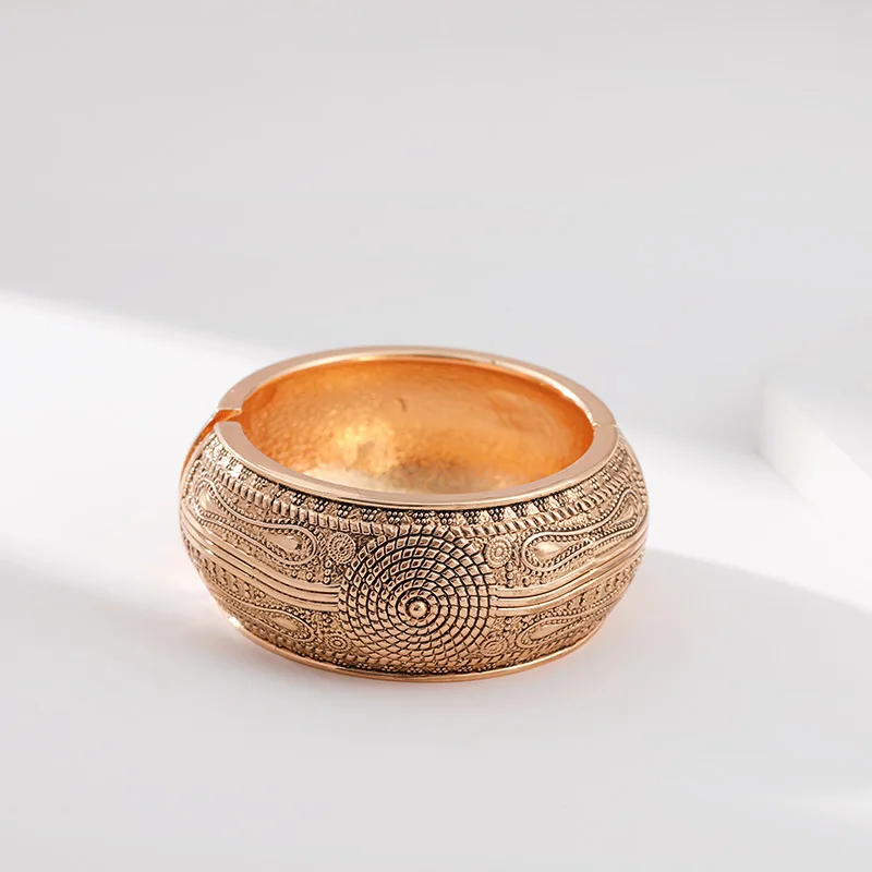 Gypsy Geometric Patterns Vintage Retro Metal Cuff Bracelet Bangle For Her Christmas Paar Gift image 3