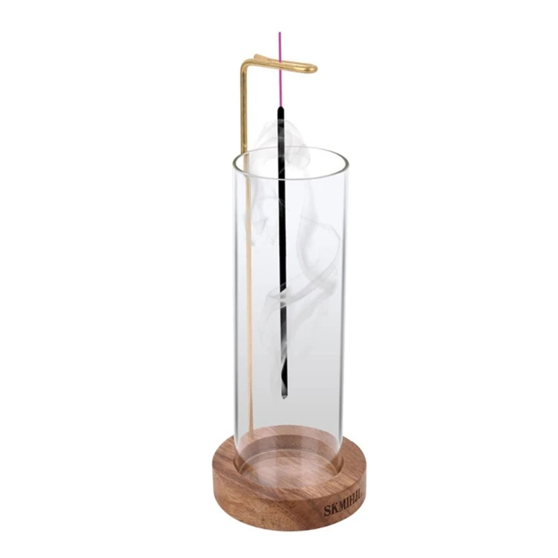 

Incense Holder for Stick Anti-Ash Flying with Removable Glass Catcher Tray