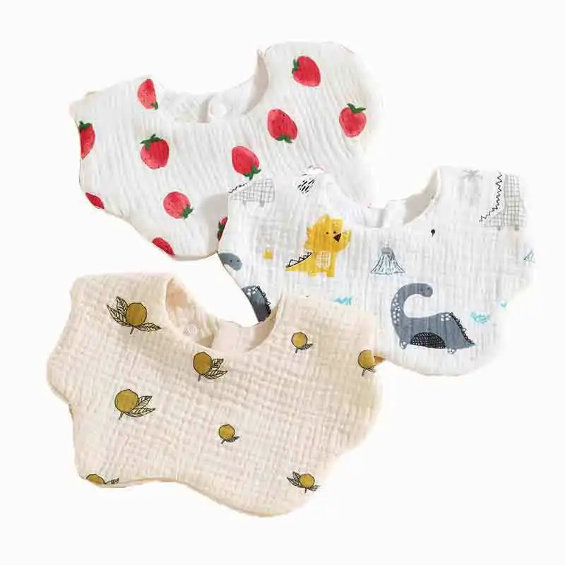 [Strikte selectie] Zeslaags gaas-bloemblaadje slabbetje Puur katoen Speekselhanddoek Pasgeboren slabbetje Baby Anti-spugen Melkhanddoek Katoen