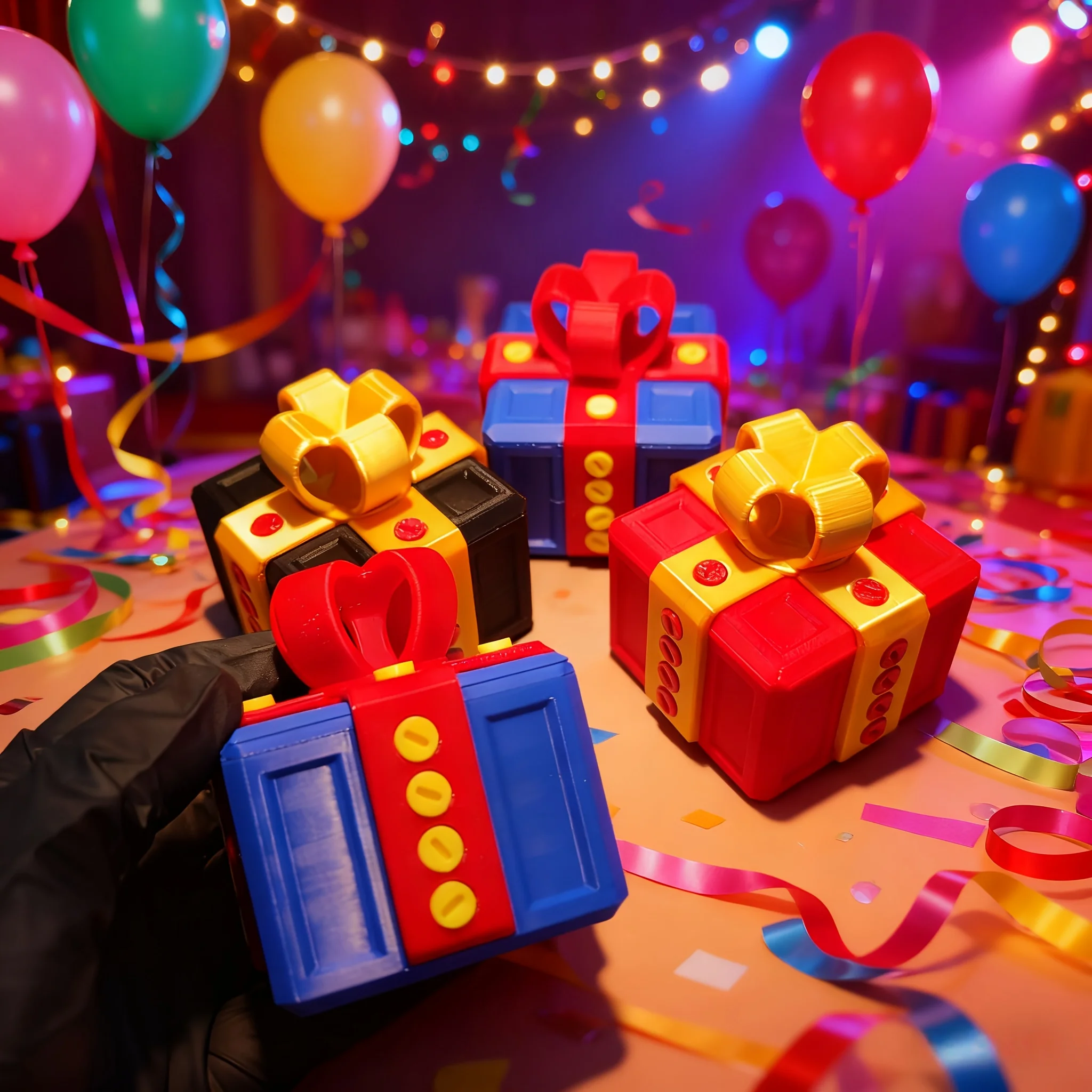 플라스틱 나사와 기하학 퍼즐이 포함된 3D 재미있는 선물 상자, 크리스마스와 할로윈 휴일 장식 선물 상자에 적합