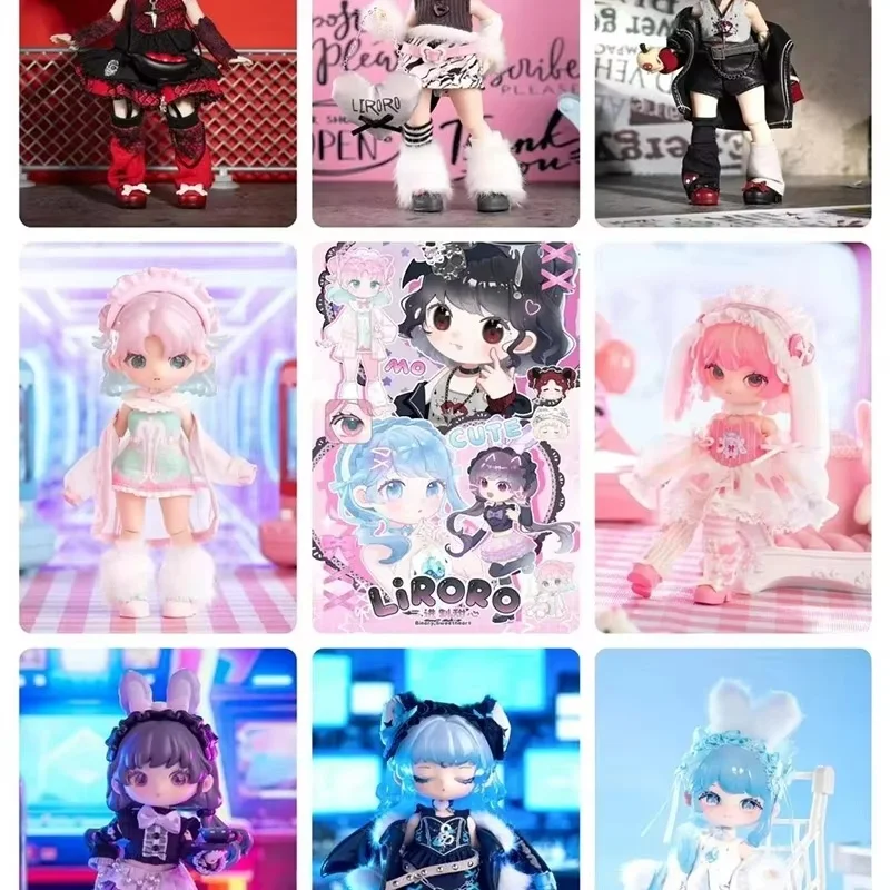 

LiRORO Binary Sweetheart Series Blind Box Articulated Figure Kawaii Pastel Goth Collectible Ball Jointed Doll Gift