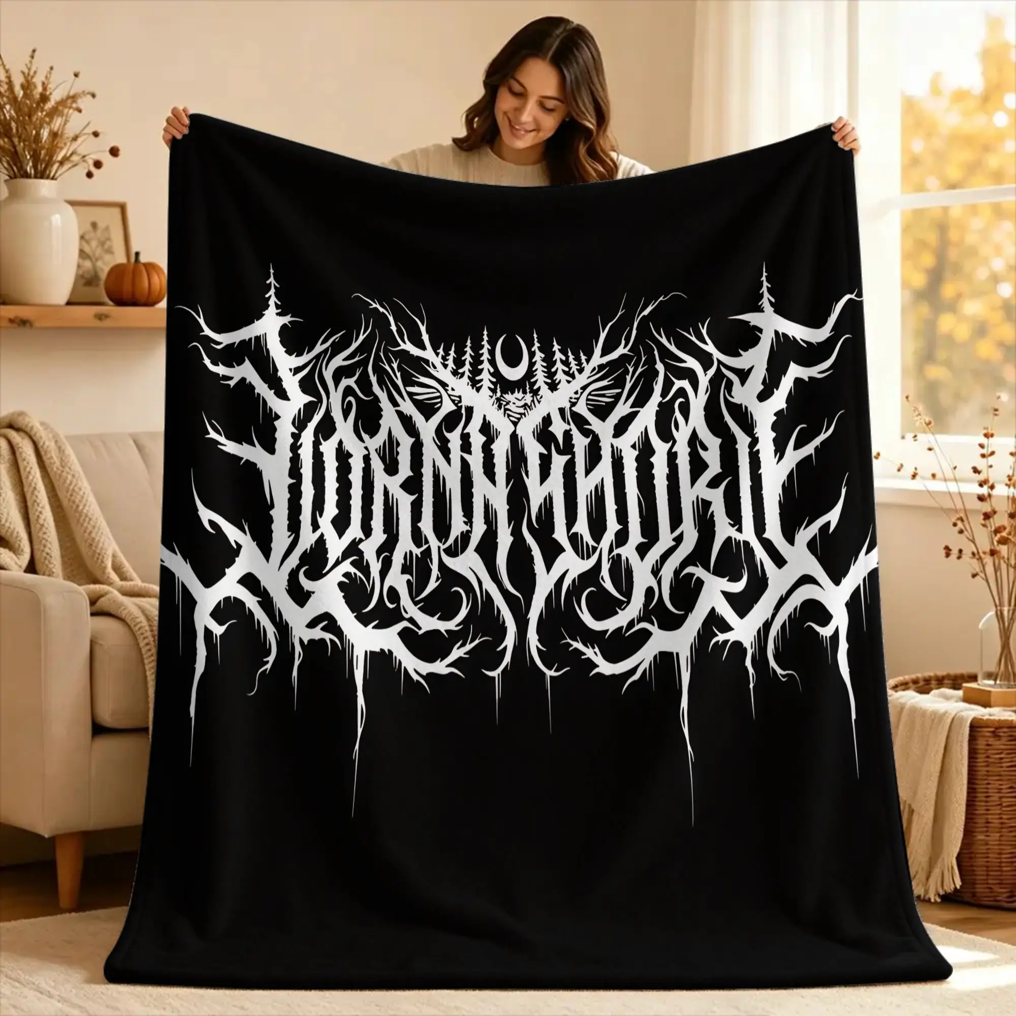 L-Lorna Shore Flannel Blanket Winter  Warm Soft Throw Blanket for Boy Girl Outdoor Funny Bedspread Sofa Bed Cover