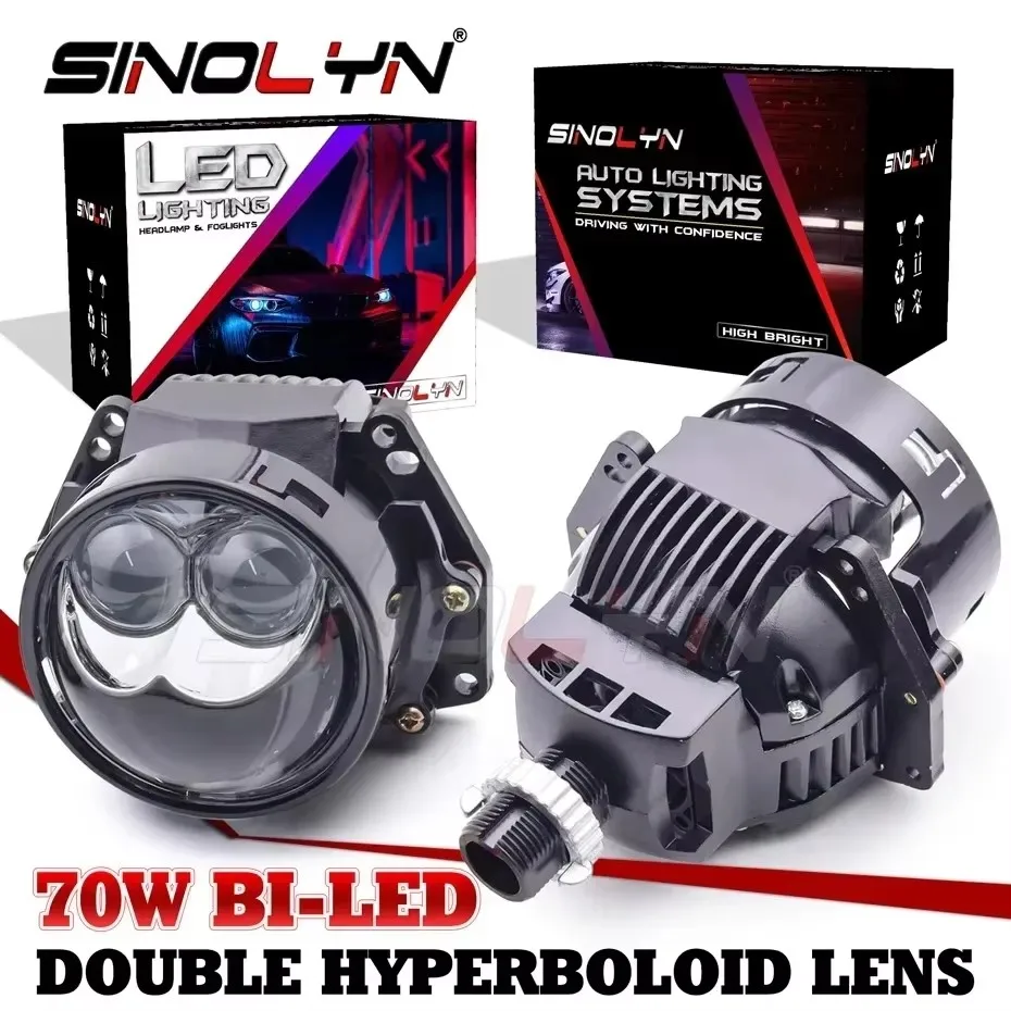 Lente De Proyector Hiperboloide Bi LED De 28000LM Y 3,0 Pulgadas Para Óptica Lenticular De Faro H7 H4 9005 9006 Para Accesorios De Coche Hella 3R Accesorios Para Vehículos Luces Led Coche Faros Ojo De Ángel