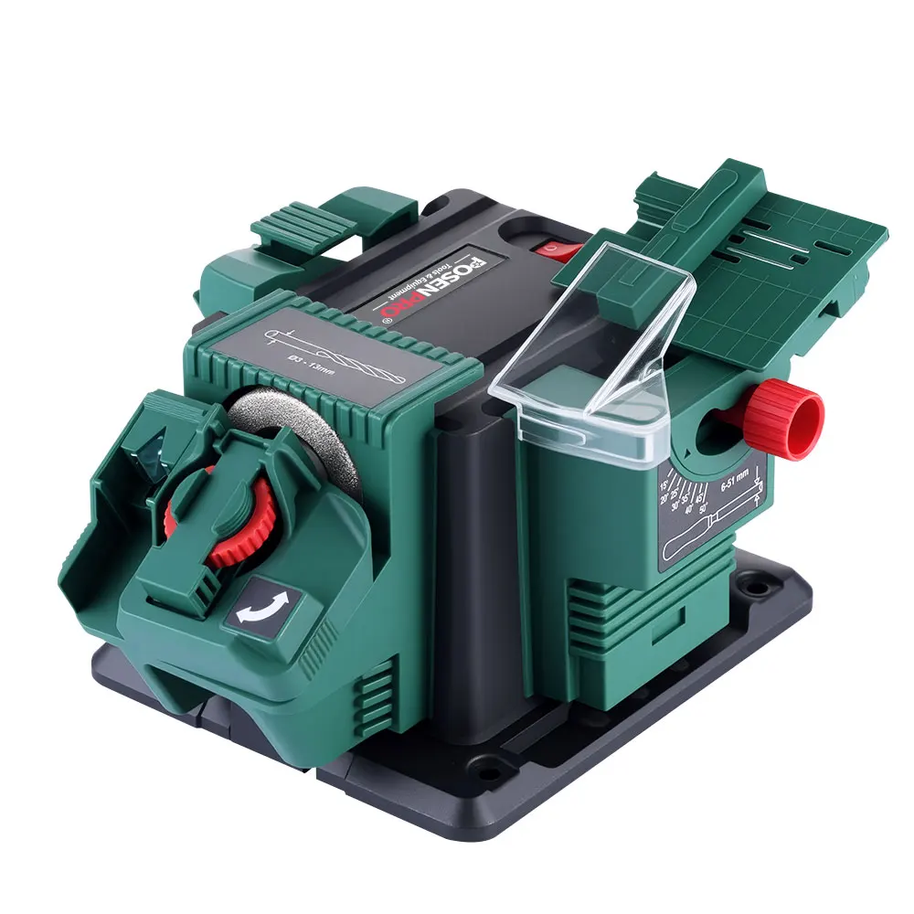 POSENPRO 65W Multi-Functional Electric Sharpener, Bench Mounting Multipurpose Sharpener/Chisel/HSS Drill Sharpening 220-240V