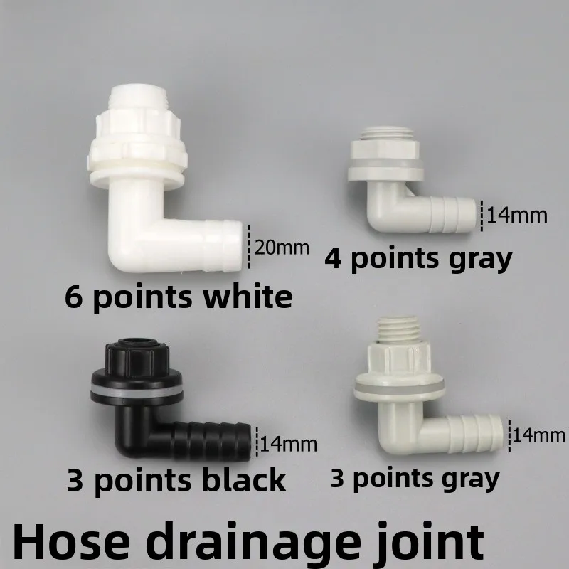 

Пластиковая резьба 3/8 дюйма до 14 мм, 90 градусов, дренажный коленчатый адаптер для аквариума, сливной адаптер для садового орошения, соединители для воды