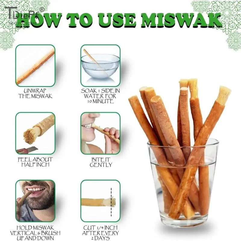 

1 шт. S/L зубная щетка Misvak, портативная натуральная зубная щетка Miswak, традиционное отбеливание зубов и ручная палочка для ухода за зубами для путешествий