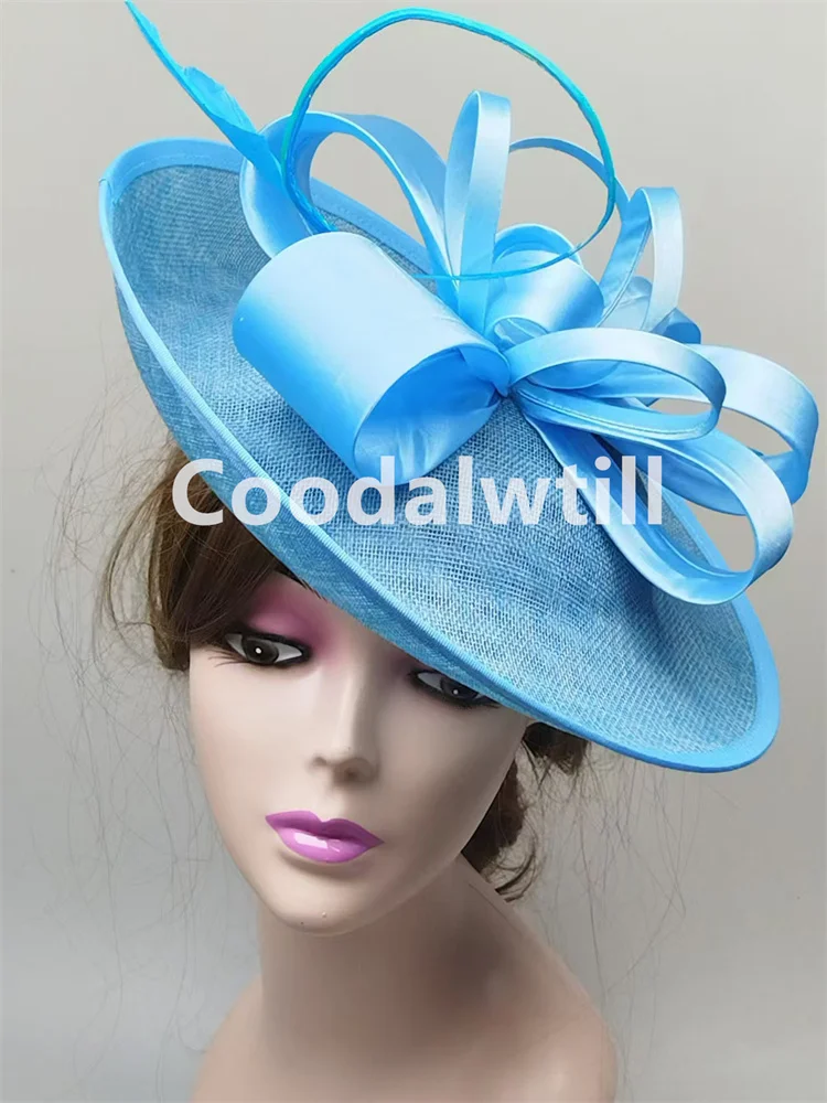 Wedding Mesh Fascinators for Women Tea Party Hat Kentucky Derby Headpiece Feather Fancy Hats Wedding Church Hatinator Headband