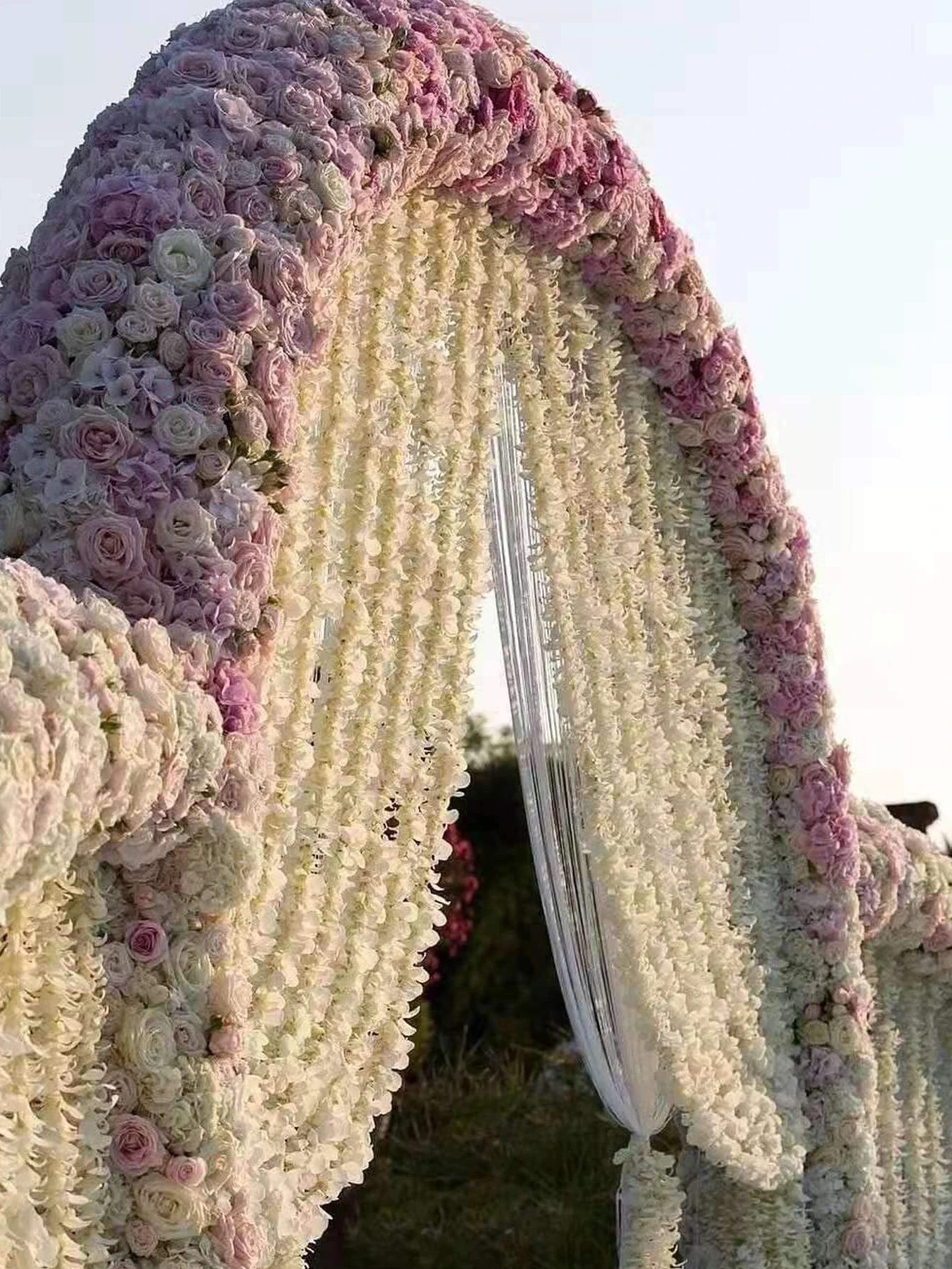 20 Stück 100cm Seiden-Kunstpflanze Sakura-Ranke Hochzeit Weihnachten Gartenbogen Girlande Garten Außenbereich Heimdekoration DIY Geschenk – Detail 3