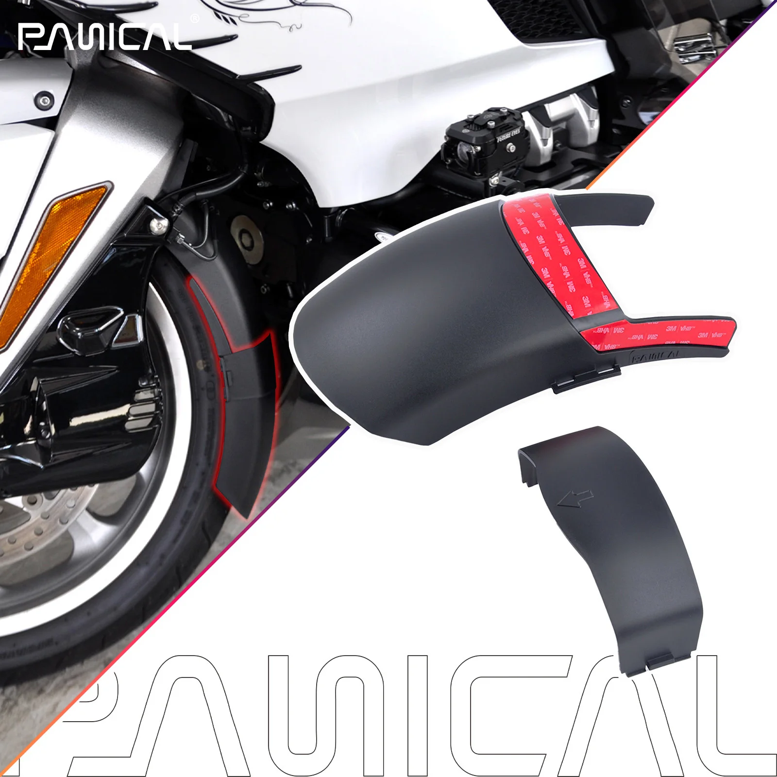 PANICAL for Honda 2018-2025 GOLDWING GL1800 F6B Moto Front Fender Mudguard Extender Accessories Hugger Extension Splash Guard