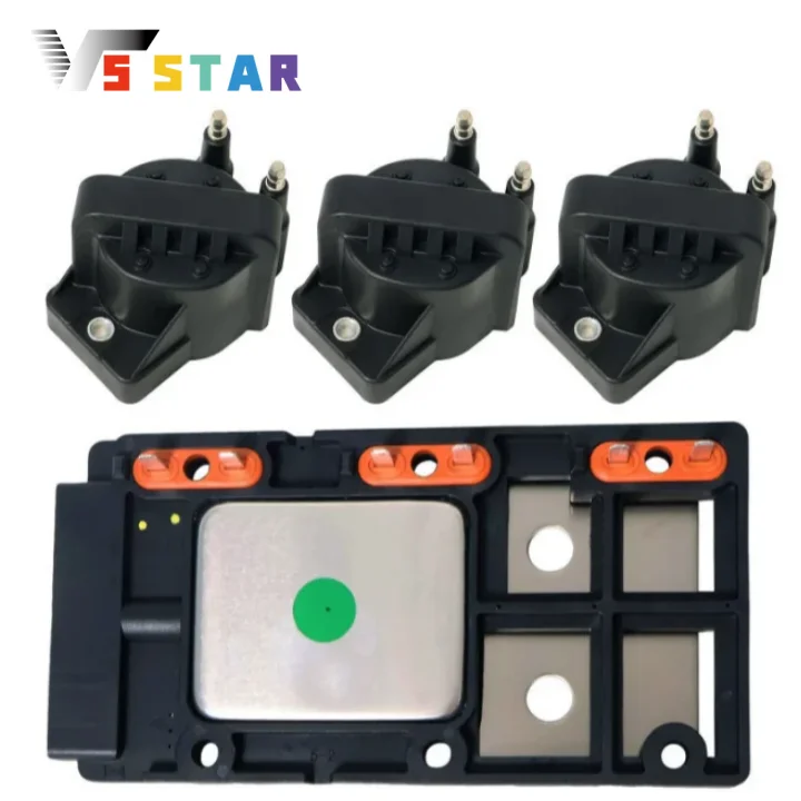 

Metal & Plastic Ignition Control Module with 3pcs Ignition Coil For 1990-2009 Buick Chevy Oldsmobile Pontiac 3.8L V6 GM Vehicles