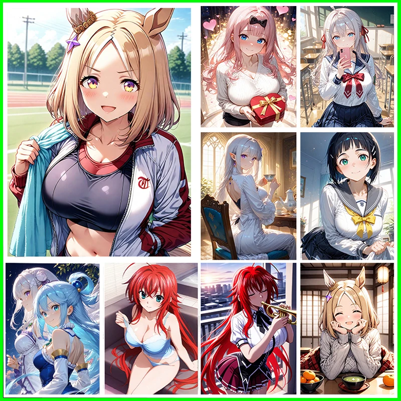 

Wife Cards Collectible Cards Boys Games Toys Table Games Birthday Gifts DIY Anime Hu Tao Rem Miku Nami Boa Premium Flash Cards