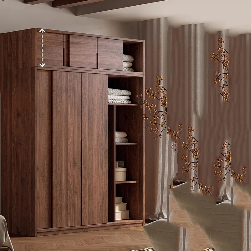 Minimalist Wooden Nordic Closet Modern Wearable Space Saving Storage Cabinet Wardrobe Bedroom Simple Vestidores Hotel Furniture