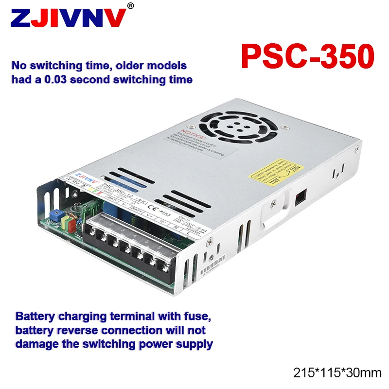 

Импульсный источник питания ИБП 350 Вт PSC-350-12 PSC-350-24 от 110/220 В переменного тока до постоянного тока 13,8 В 27,6 В SMPS зарядка для свинцово-кислотной батареи с предохранителем
