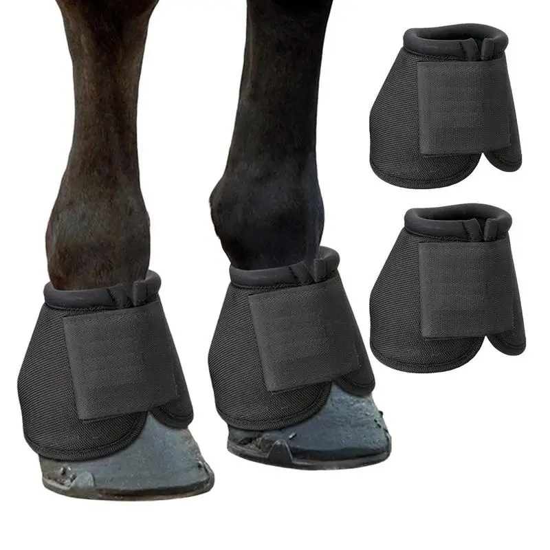 2pcs Horse Bell Boots Oxford Cloth Bell Boot Horse Sports Boots Horse Foot Protection Covers Farm Horse Hoof Guard Equestrian