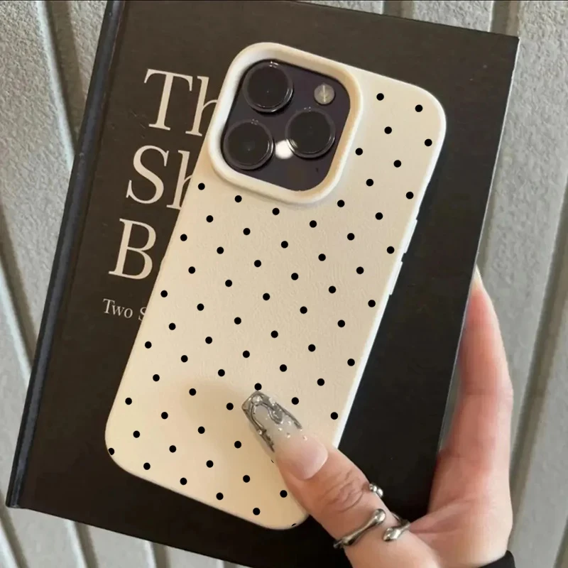 Coque de téléphone de luxe Y2K pour iPhone 17 16 14 13 12 11 Pro Max 7 8 Plus 17E 15 Pro, en silicone antichoc, motif litchi, coque souple en TPU
