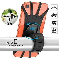 Universal Shockproof Elastic Silicone Mount Phone Holder Stand Riding Cycling Bicycle MTB Bike Phone DVR GPS Support Bracket