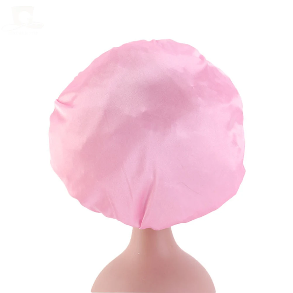 

5pcs Hair Cap for Kids Black Satin Bonnet Elastic Toddler Bathing Sleep Durable Comfortable Breathable Home Use